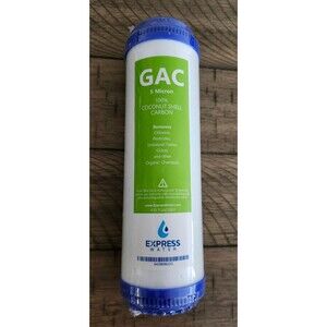 GAC Granular Activated Carbon 5 Micron Water Filter Express Water 10" New Sealed